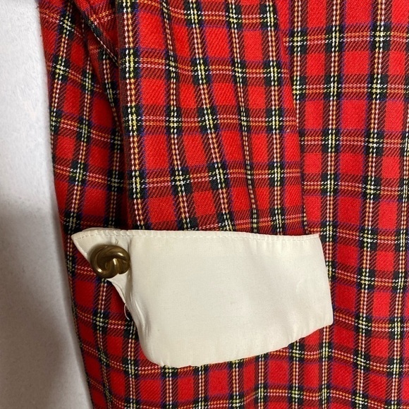 VINTAGE 80’s CLUES COLLECTION PLAID DRESS SIZE 14 - Picture 4 of 9